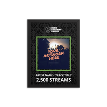 Load image into Gallery viewer, 2500 Music Streams Framed Award
