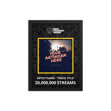 Load image into Gallery viewer, 20 Million Music Streams Framed Award