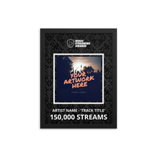 Load image into Gallery viewer, 150K Music Streams Framed Award