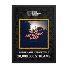 Load image into Gallery viewer, 20 Million Music Streams Framed Award