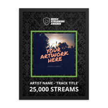 Load image into Gallery viewer, 25K Music Streams Framed Award
