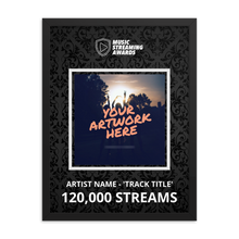 Load image into Gallery viewer, 120K Music Streams Framed Award