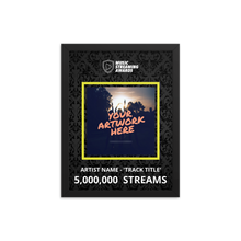 Load image into Gallery viewer, 5 Million Music Streams Framed Award