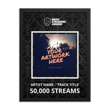 Load image into Gallery viewer, 50K Music Streams Framed Award