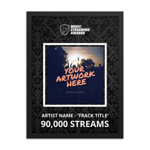 90k Music Streams Framed Award